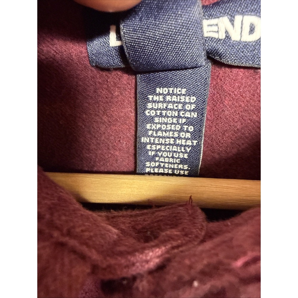 Lands End Chamois Shirt Men XXL Maroon Flannel Casual Outdoor Campcore Cabincore - Picture 10 of 16